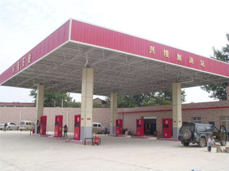 邓州加油站钢结构网架案例9